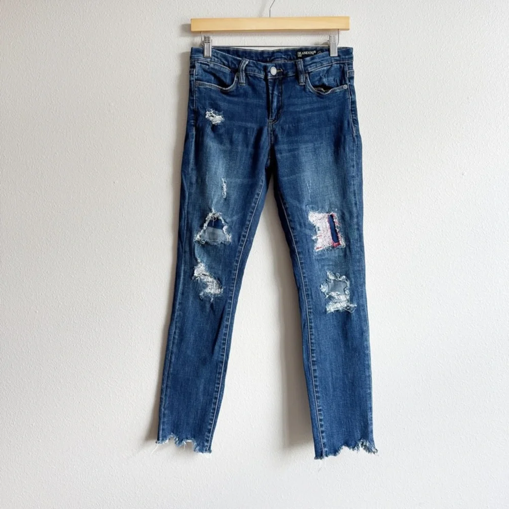 Blank NYC Intro Distressed Raw Hem Skinny Ankle Length Jeans Size 27